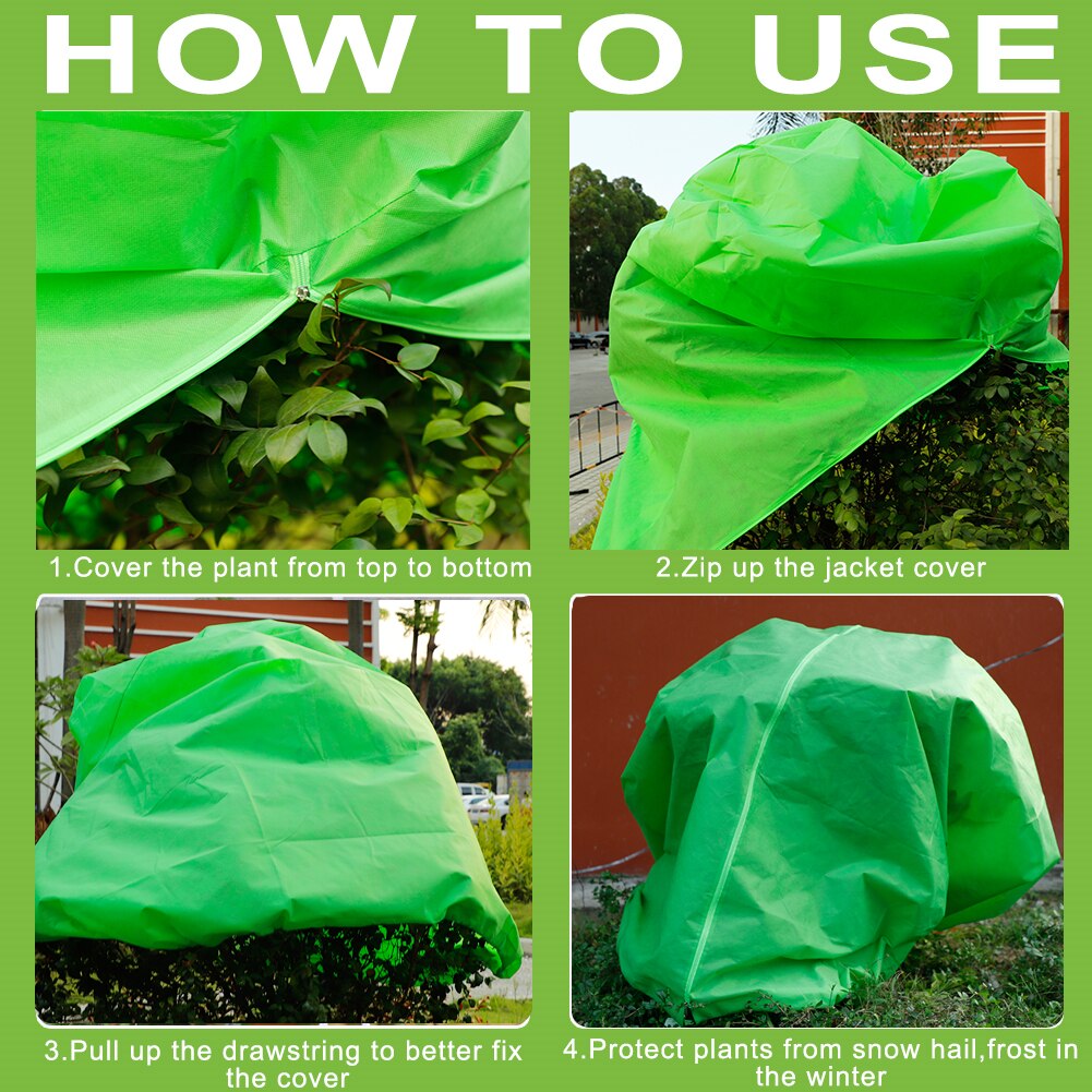 Plant Cover Warm Worth Frost Blanket Shrub Jacket Horticultural Antifreeze Bag Tree Cover 3D Round Plant Cover Frost Protection