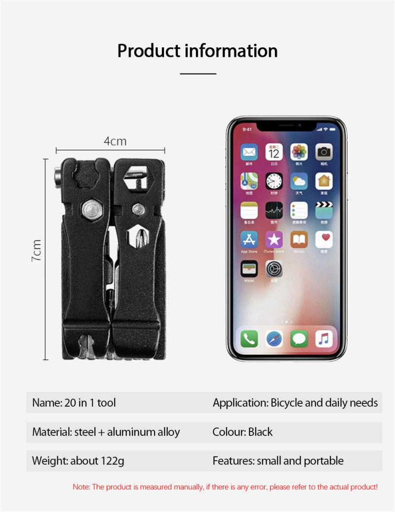 20 In 1 Bicycle Repair Tools Chain Cutter Portable Combination Repair Tool Screwdriver Kit Set Cut Chain Device Road Bike Cycli