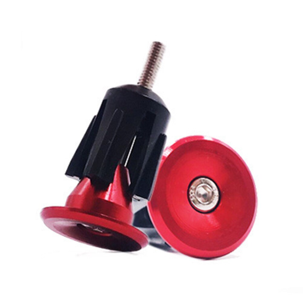 Bouchons de barre de vélo en aluminium, 2 pièces, cyclisme en plein air, guidon BEPs divertissement pour vtt, pièces de vélo pliant de route: Rouge