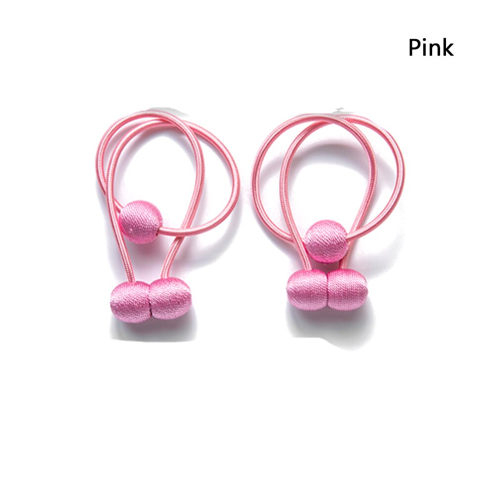 2 pezzi tiranti per tende magnetici forte magnetico casa multicolori holdback tenda cravatta fibbia clip senza punzonatura cinghie decorazioni fai da te: A-pink
