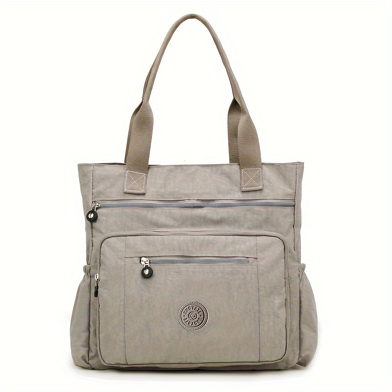 Nylonhandtaschen mit großem FassungsvermöGen, Umhängetaschen mit mehreren Taschen, lässige Damenhandtaschen und Geldbörsen, geeignet für Pendlerreisen: Kakifarbig