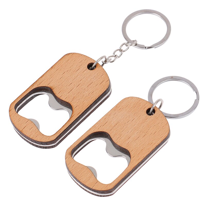 Wooden Bottle Opener Key Chain Wood Unique Can Opener Kitchen Tool Wood Unique