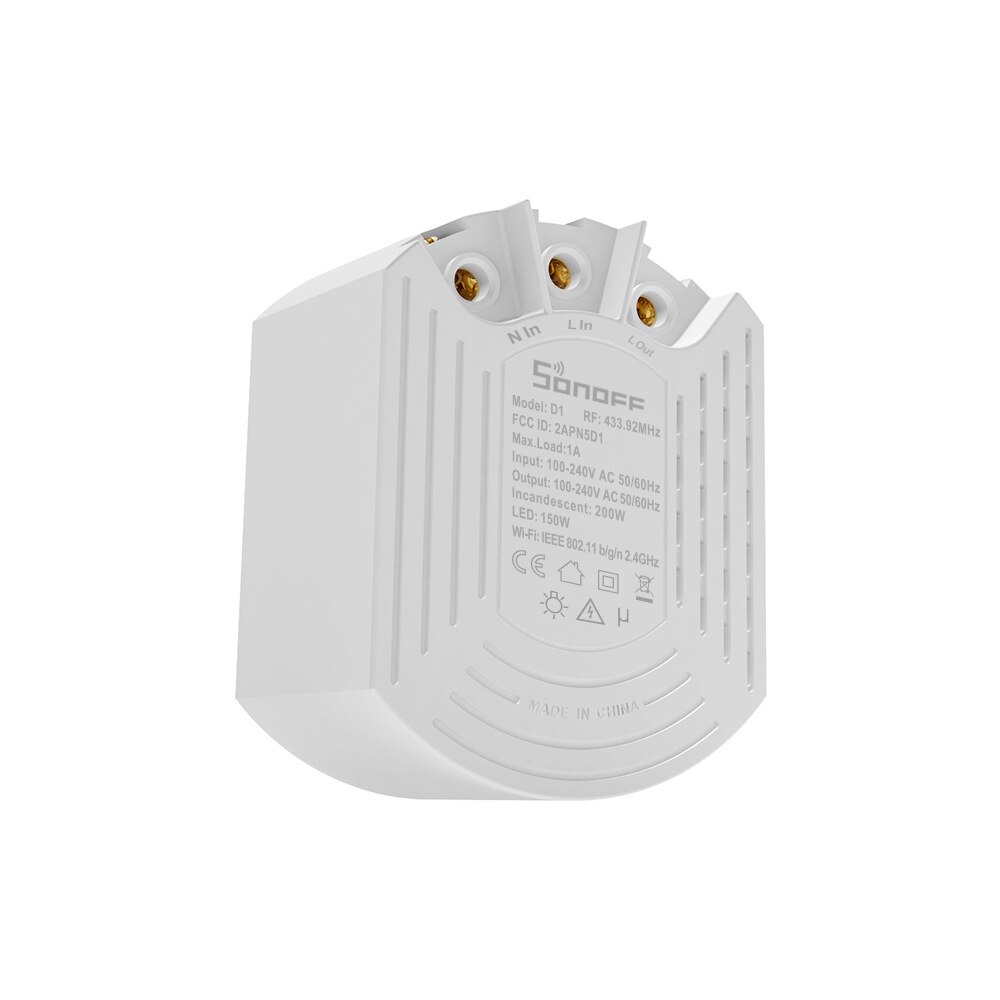 Sonoff D1 Smart Dimmer Switch Wifi Wireless Smart Home Automation Timer DIY Switch Via Ewelink App Work with Alexa Google Home