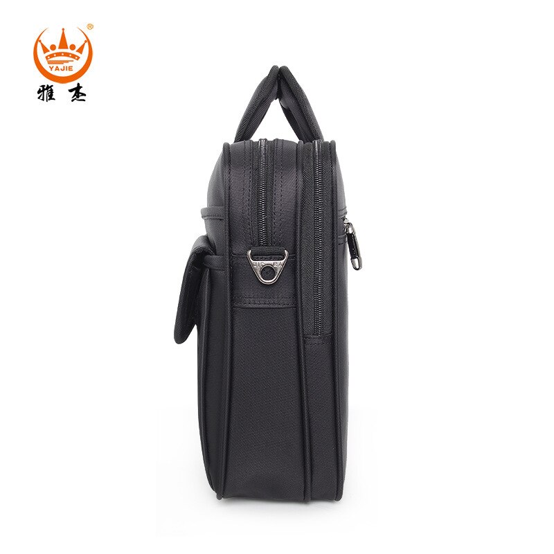 Men Business Briefcase Large-Capacity File Bag Oxford Cloth Anti-Spillage Shoulder Bag Casual Handbag Wear-Resistant