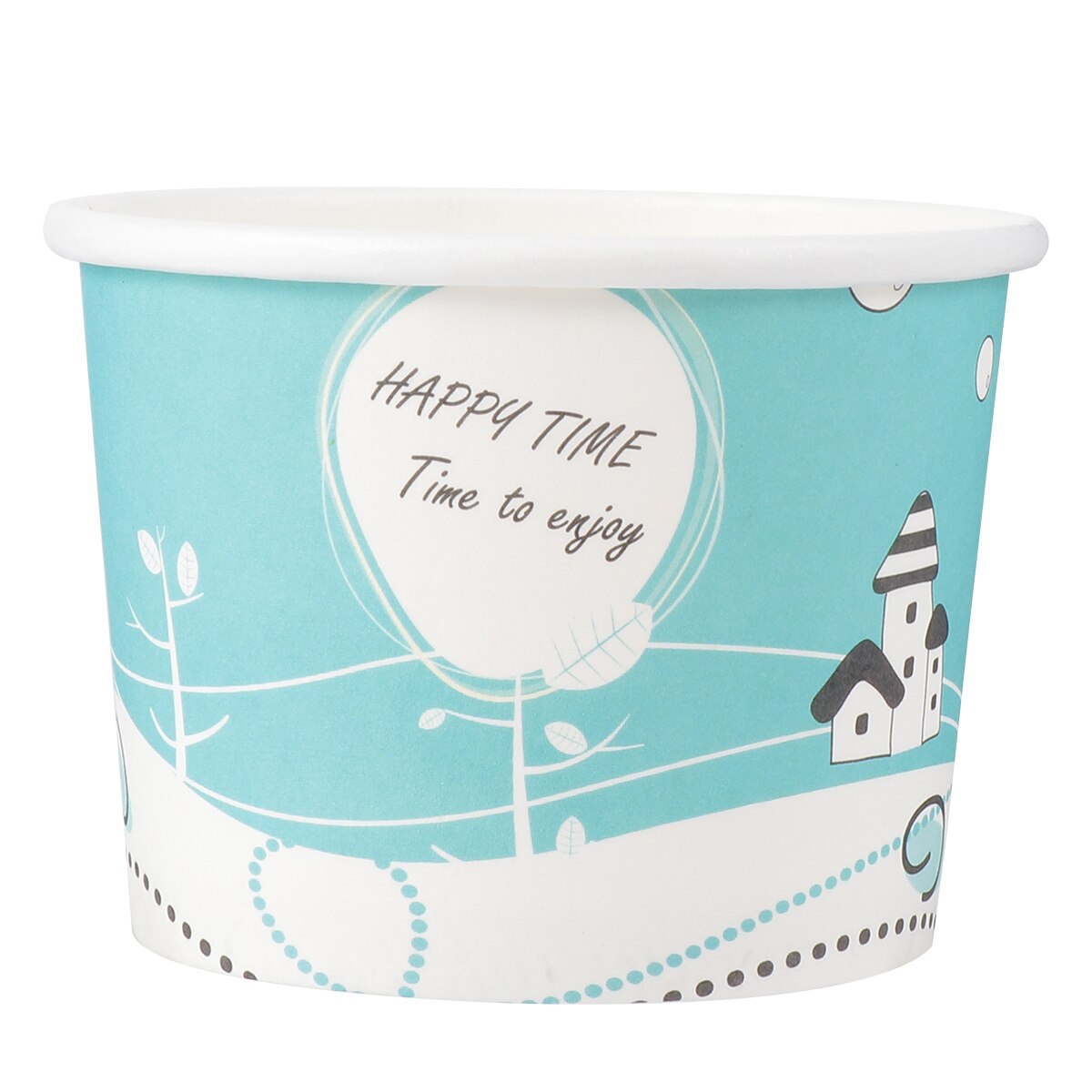 50 Stuks Mooie Papier Cup Patroon Wegwerp Praktische Ijs Kom Yoghurt Papier Cup Popsicle Papier Cup Voor Thuis Zomer party A35