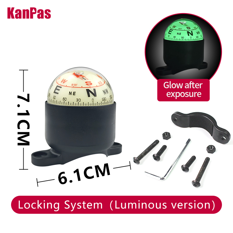 Kanpas lysende sykkelkompass med låsesystem / sykler og motorsykler kompass / styrekompass / sykkeltilbehør: Grønn