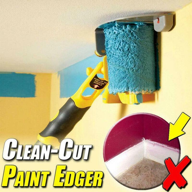 Clean-Cut Paint Edger Roller Brush Safe Tool Portable for Home Room Wall Ceilings HJU1035