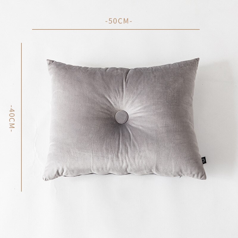 Fluweelzacht zitkussen vliegtuig zwanger lang kussen voor slapen lounge stoel kussens: Lichtgrijs 40 x 50cm