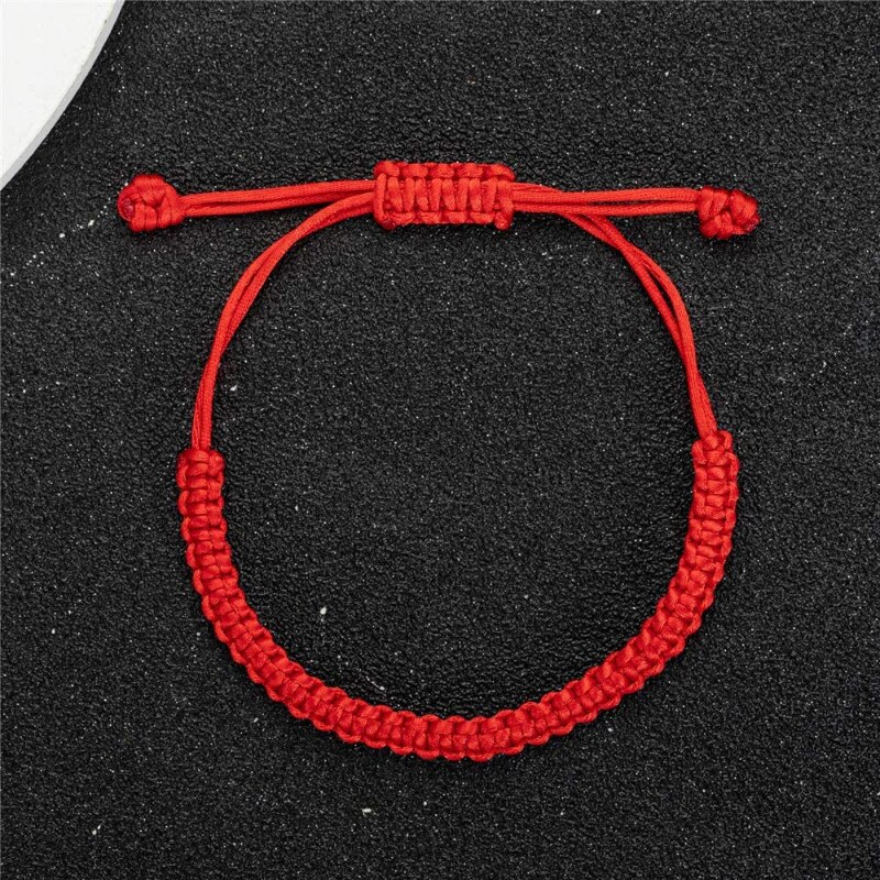 Handmade Tibetan Buddhist Lucky Rope Bracelets Bangles Black &amp; Red Thread Adjustable Knots Bracelet for Women Men Wrist Jewelry