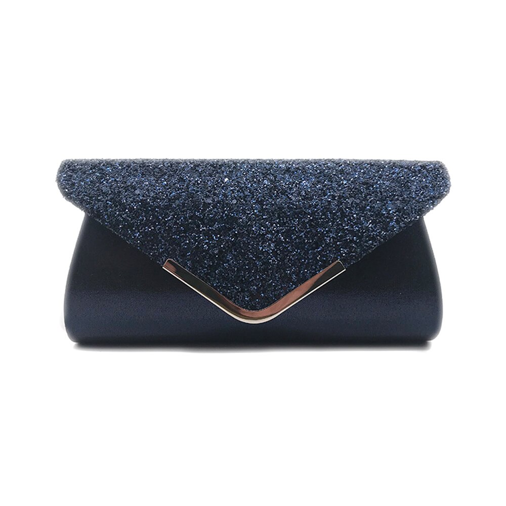 Crystal Sequin Evening Clutch Bags For Women 2022 Party Wedding Clutches Purse Female Pink Silver Wallets Bag Women Prom: dark blue C