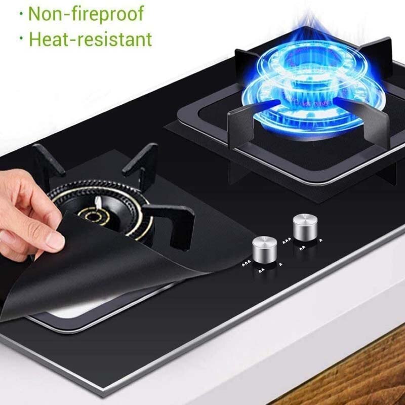 1/4Pc Kachel Protector Cover Liner Schoon Mat Pad Gasfornuis Gasfornuis Protector Keuken Accessoires Mat Fornuis Cove