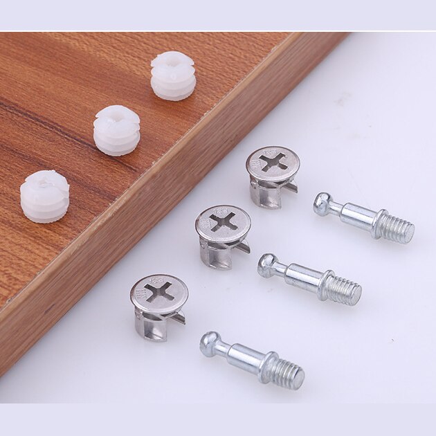 Furniture Connecting Fitting Knock Down Furniture Cam LOCK Connecting Fitting Dowel Nut Assembly 20 Sets