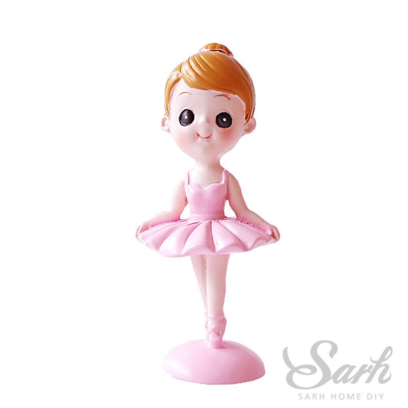 Nobele balletmeisje taarttopper voor verjaardagsfeestjes gouden haarbalboog dessertdecoratie babyshower kind bakken liefde