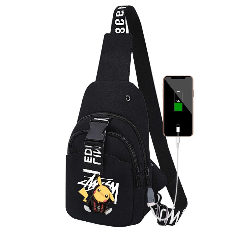 Carregamento crossbody men usb casual estilingue peito saco de viagem à prova dwaterproof água luminosa oxford sacos de ombro mensageiro sacos uma peça: As Picture 5