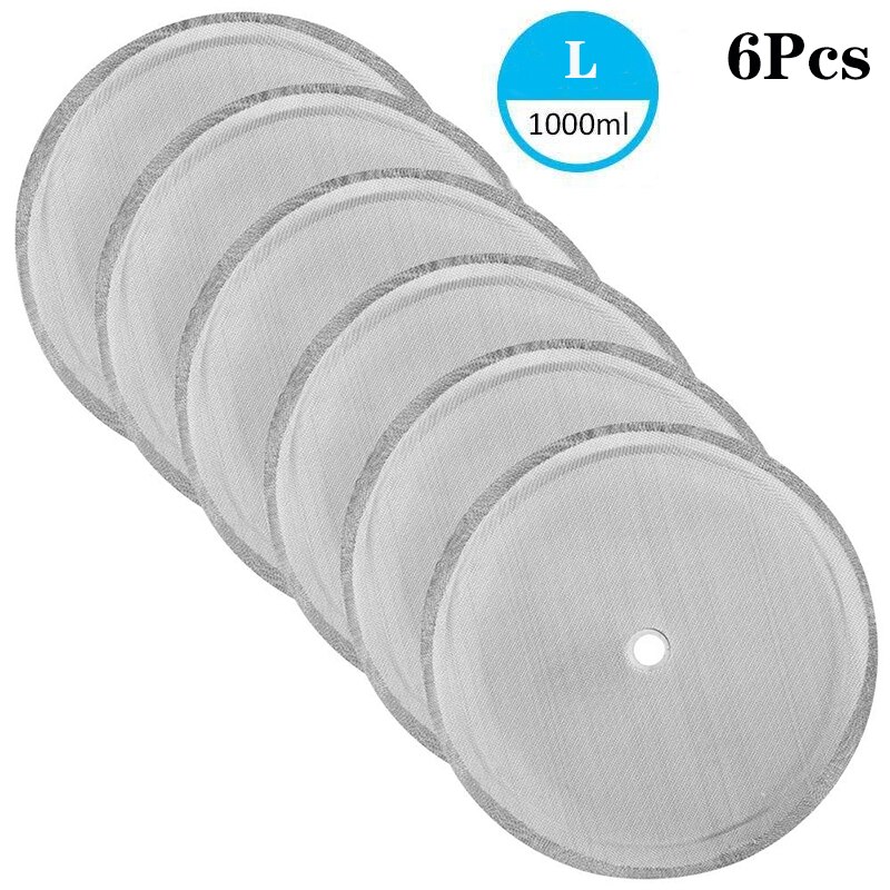 6 sztuk sitko filtrujące robić kawy wielokrotnego użytku robić praska francuska maszyna robić robienia ze stali nierdzewnej stałe narzędzie robić filtrowania kawy: 1000ML