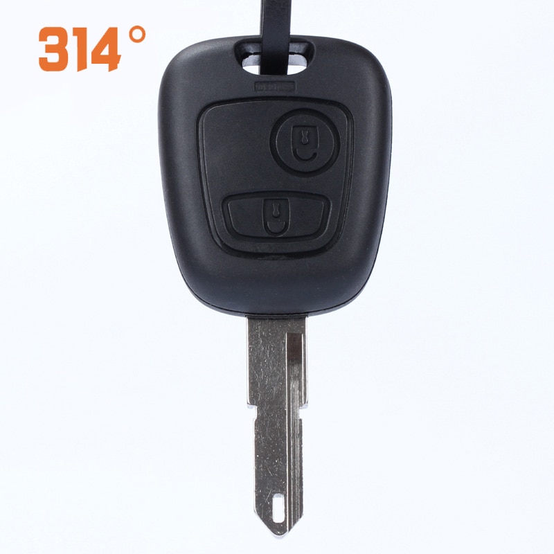 Auto Afstandsbediening Straight Key Behuizing Sleutel Shell Zwarte Vervangende Sleutel Accessoires Pak Voor Peugeot 206 207 307 Citroen C2