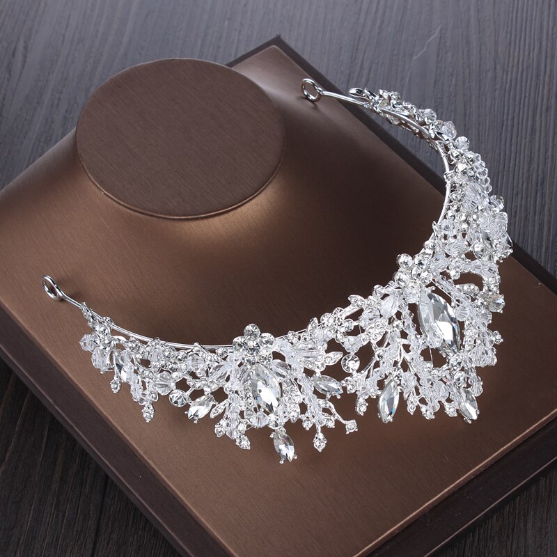 Conjuntos de joias florais de noiva, zircônio cúbico, coroa, brinco, gargantilha, conjunto de cristal, casamento, contas africanas, conjunto de joias