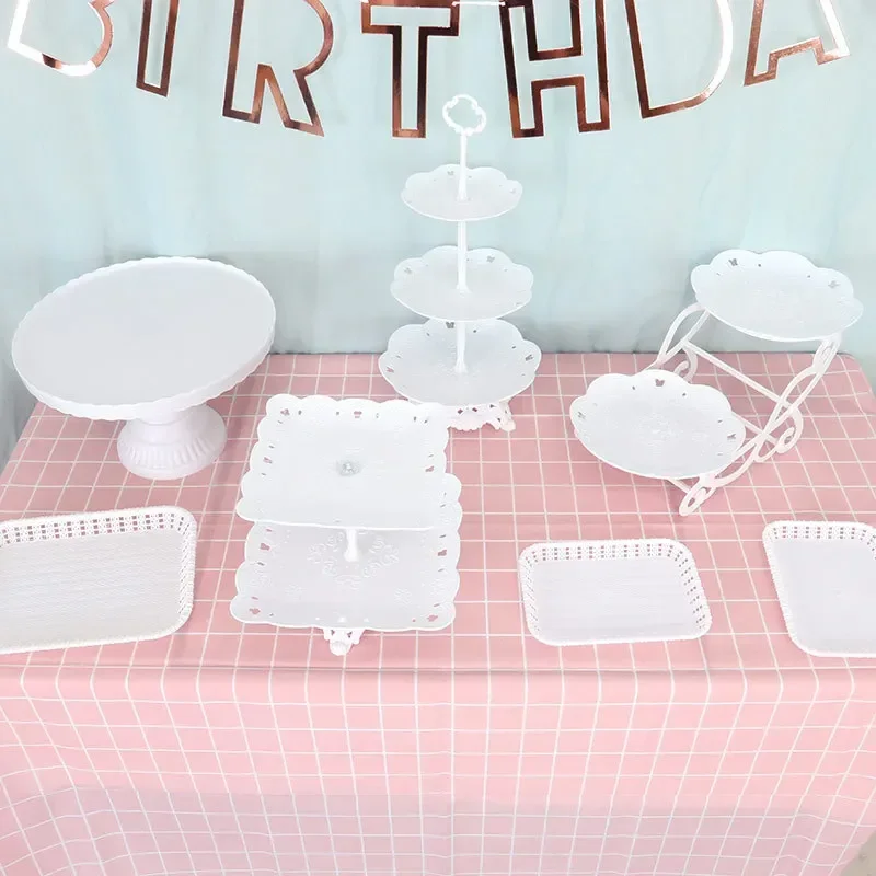 Birthday Cake Stand Display Stand Removable Dessert Tray Stand Birthday Party Snack Fruit Plate Display Stand Party Supplies
