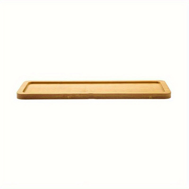 Plateau de vanité en bambou 1 pièce, accessoires de salle de bains rectangulaires en bois, organisateur de réservoir de toilette