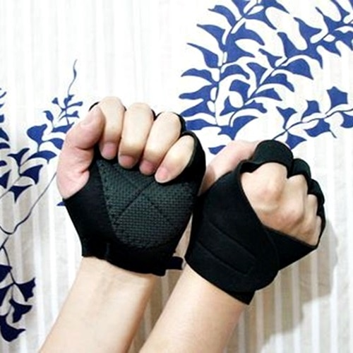 Guantes de neopreno para levantamiento de pesas, guantes de gimnasio antideslizante para Fitness, guantes de goma para ejercicio acolchados para hombre y mujer, entrenamiento de construcción corporal