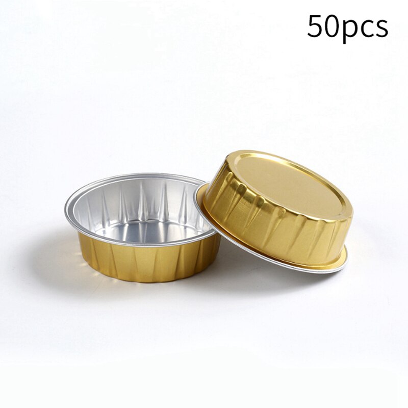 50Pcs Disposable Aluminum Foil Bowl Baking Barbecue Takeaway Aluminum Foil Box