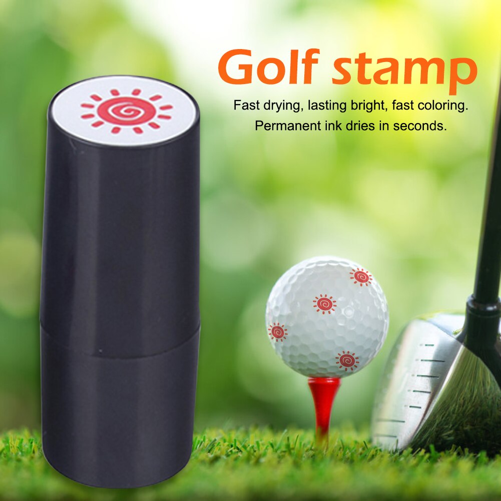 Golf Ball Stamp Marker Quick Drying Ink Golf Ball Stamper Impression Seal Random Pattern