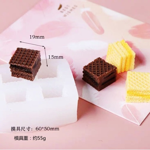 Fai da te 3D creativo torta di Pannello stampo per candele in silicone aromaterapia gesso sapone resina argilla stampo candela fatta a mano creazione di decorazioni per la casa: Cioccolato