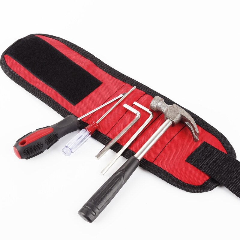 Magnetic Wristband Portable Tool Bag Magnet Electrician Wrist Tool Belt Screws Nails Outillage Garage Toolbox For Repair Tool