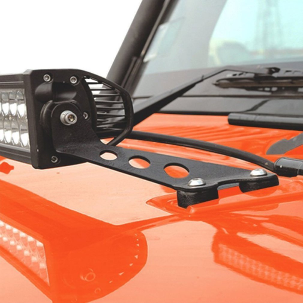Voor Jeep Wrangler Jk 2007-Up Led Light Bar Skull Hood Montagebeugels Hoek Beugels Rechte Led Verlichting bar