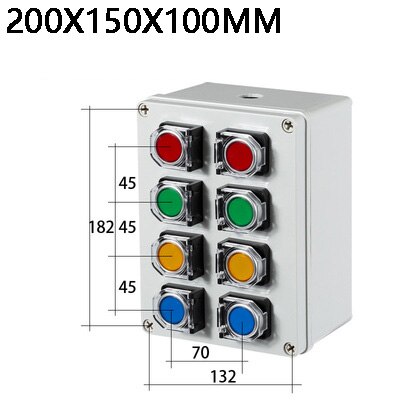 Indoor and outdoor button box Emergency stop start switch Power reset alarm iron door elevator motor Electrical control box: Pink