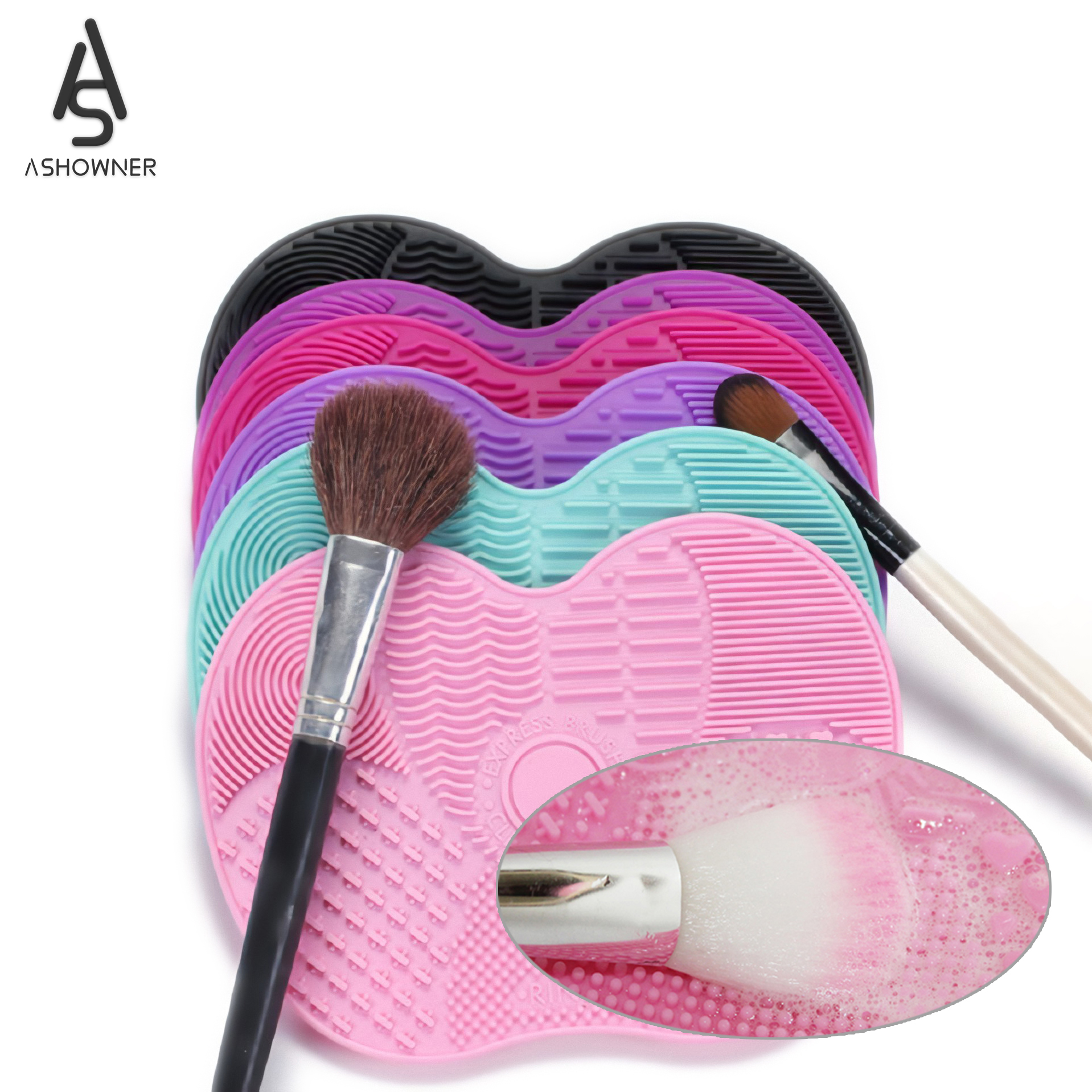 Siliconen Brush Cleaner Cosmetische Make Up Wassen Borstel Gel Cleaning Mat Foundation Make-Up Borstel Cleaner Pad Scrubbe Boord Gereedschappen