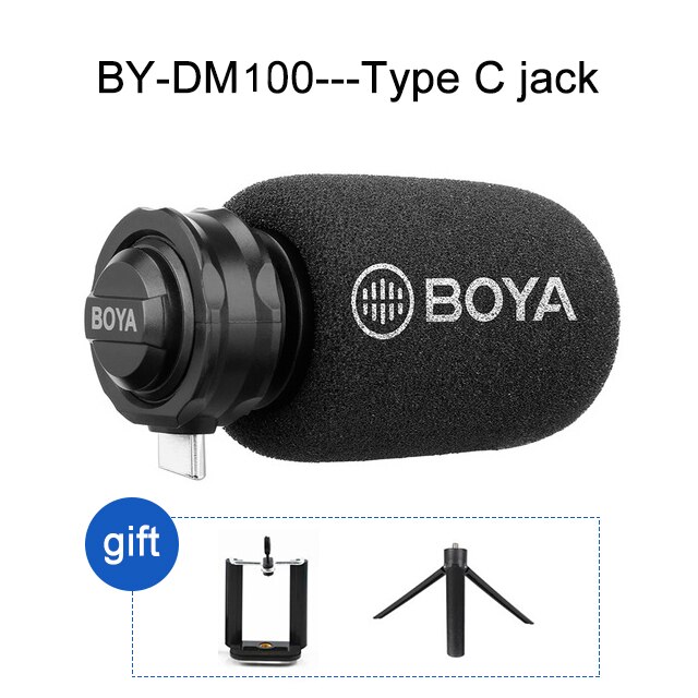BOYA BY DM100 DM200 A7H, micrófono de condensador Digital para iPhone, Huawei, Samsung, iPad, iPod, tipo C, teléfonos Android, 3,5mm