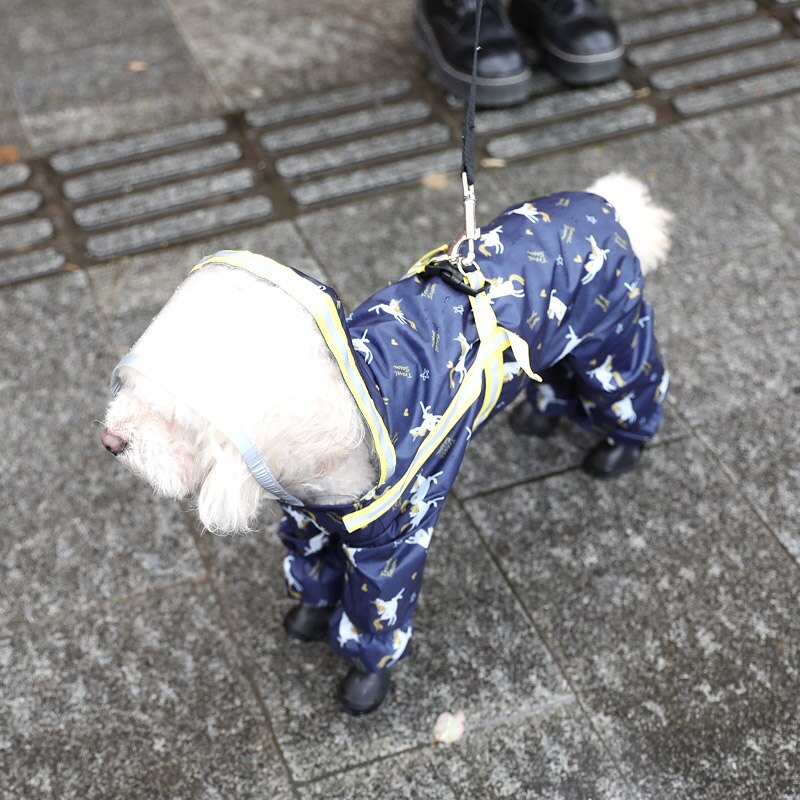 Hond Regenjas Waterdichte Regenjas Cartoon Reflecterende Regenjas Voor Hond Outdoor Kleding Jas Voor Kleine Hond Huisdier Jumpsuit: B / Xxl