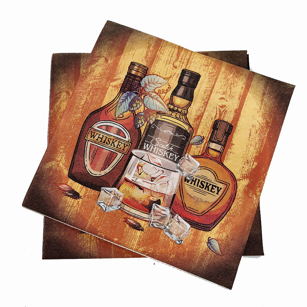 Whiskey Themed Party Tableware Whiskey Spiral Pendant Whiskey Aluminum Foil Ball Birthday Party Decorations Adult Party Supplies