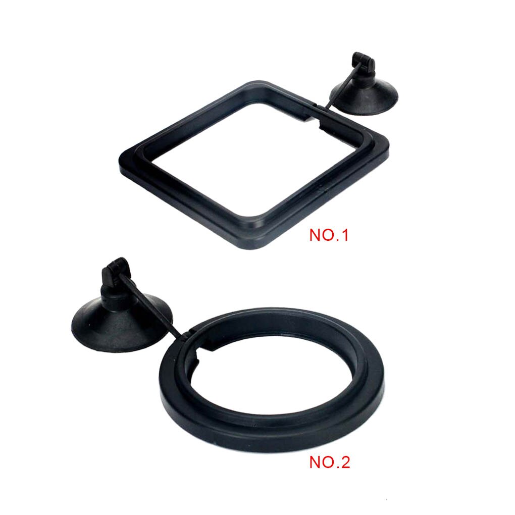 Square Shape Fish Food Feeder Suction Cup Aquarium Reduces Waste Maintains Water Fish Feeding Station