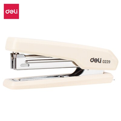 DELI Stapler 10 # Metal base durable stapler 0229 stationery office supply staples office accessories: Light Grey