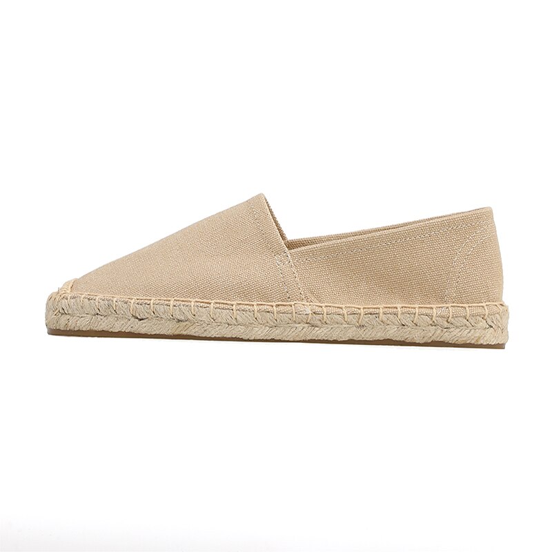 2021 rush Sapatos Mujer espadrillas Casual scarpe donna Genuine Creepers Flats Ladies Women's Fashion Flat Lazy Canvas Girl: Cachi / 5