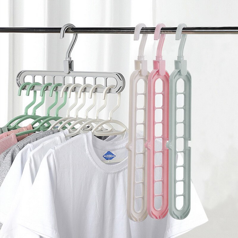 Magic Kleerhanger Praktische Kast Kleding Organizer Hanger Ruimtebesparend Plastic 9 Gat Magic Hangers Kleren Droogrek