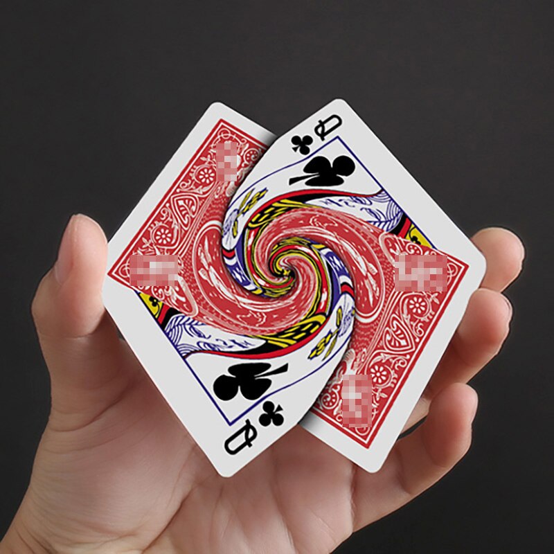 Vortex Goocheltrucs Speelkaart Aangesloten Poker Veranderen Magia Goochelaar Close Up Straat Illusies Trucs Mentalisme Puzzel Speelgoed