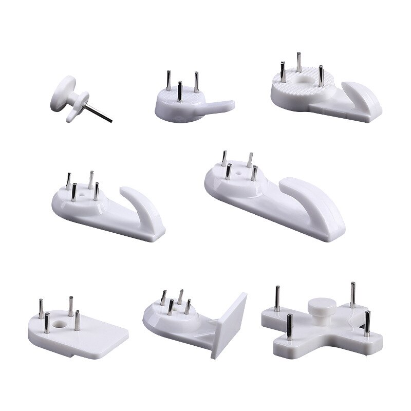 1 Set White Painting Photo Frame Hook Plastic Invisible Wall Hooks Mount Photo Picture Nail Hook Hanger Mirror Hanging Hangers