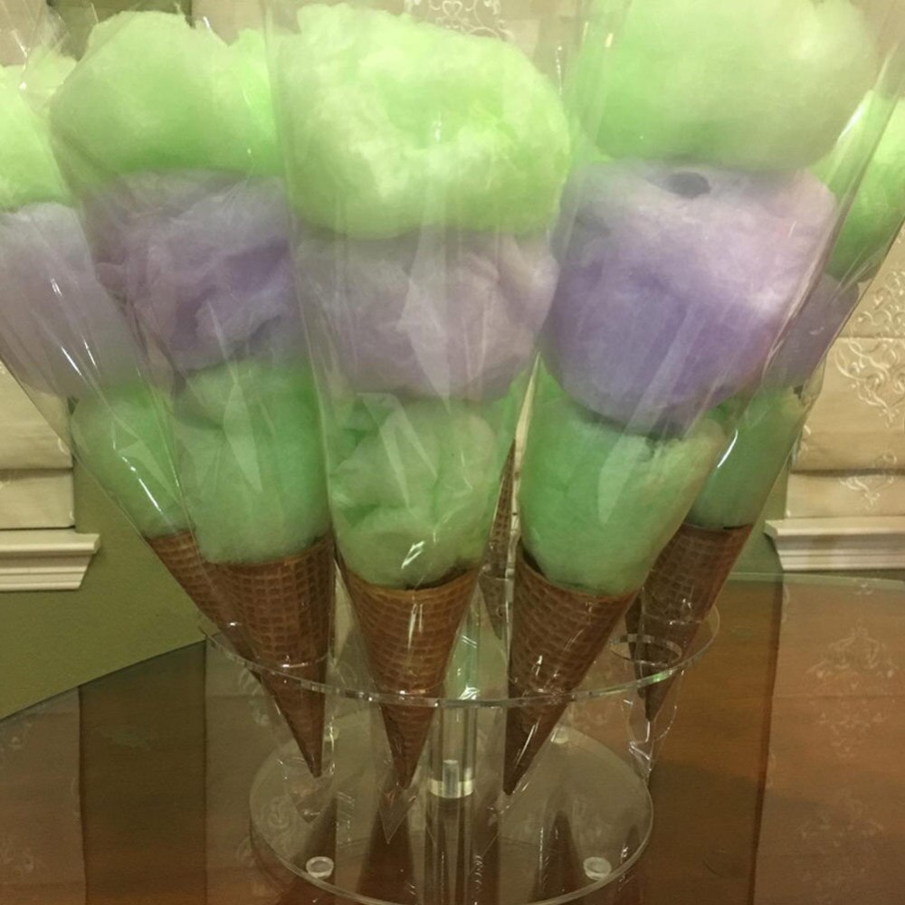 16 hål glass godis akryl hållare cupcake glass koner hållare stå för bröllopsfest buffé display kök verktyg