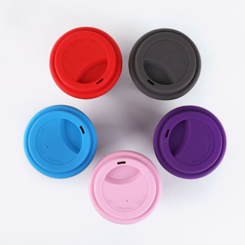 Reusable Bone China Ceramic Travel Mugs Tea Coffee Travel Mug Cup Silicone Lid