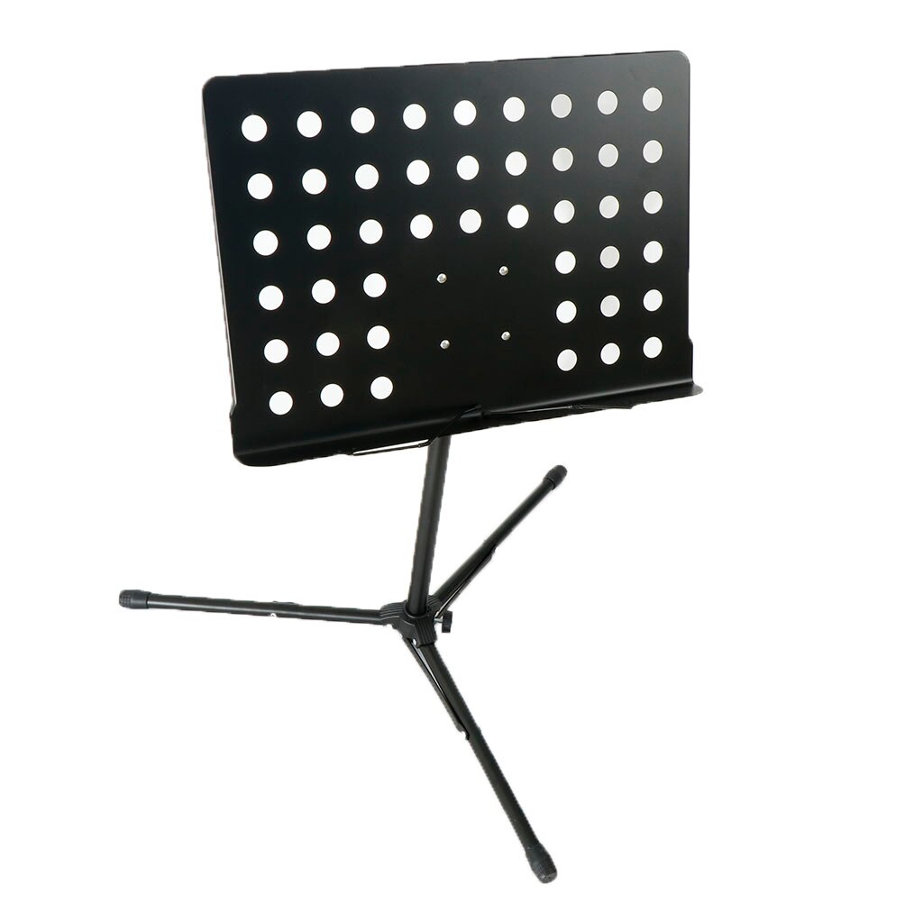 Foldable Sheet Music Stand, Adjustable Height 80-140cm, Black