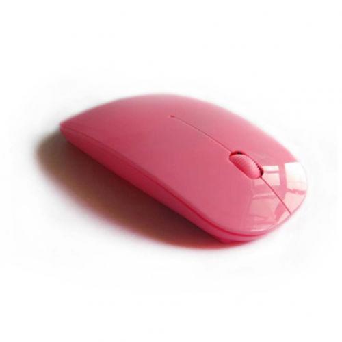 Universal USB Wireless mouse Adjustable Receiver Optical Computer Mouse 2.4GHz Battery Powered Ergonomic Mice For Laptop PC Mous: Pink