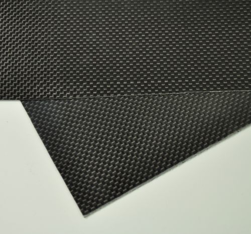 100mmX250mmX0.3mm 100% Carbon Fiber plate panel sheet 3K plain Weave Glossy