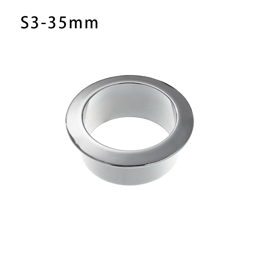 Computer Desk Cable Grommets Wire Hole Cover Cabinet Vent Hole Decor Plug Cable Outlet Port Furniture Hardware Line Organizer: 35mm silver