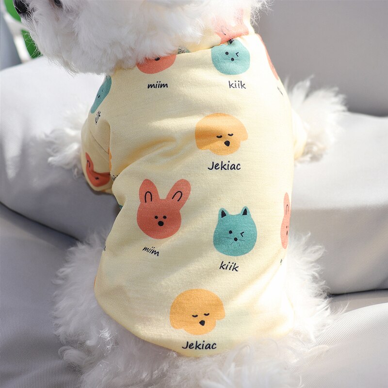 Vêtements pour chiens, chat, ours en peluche, Hiromi Schnauzer VIP, T-shirt fin pour printemps et été