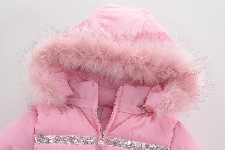 Winter Neue Mädchen Baumwolle Gepolsterte Kleidung Koreanische freundlicher Verdickt Jacke für mädchen Warme rosa Mantel mit kapuze Schneeanzug