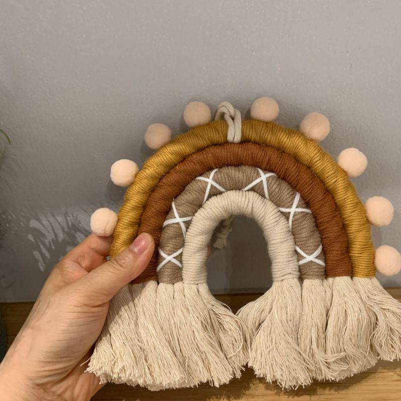 Home Decor Handmade Weaving Ornament Nordic Fresh Simple Kid Room Wall Hanging