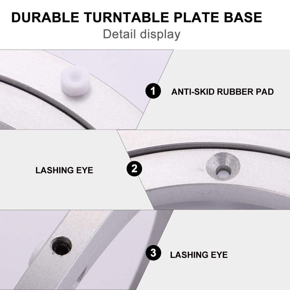 1Pc Turntable Bearing Aluminium Alloy Durable Nice 360 Degree Turntable Plate Rotary Base Rotating Bearing